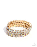 Iridescent Incantation - Multi Gold - Paparazzi Accessories