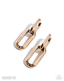 Lavish Links - Gold Hinge Hoops - Magnificent Musings August 2025 - Paparazzi Accessories - FF0825