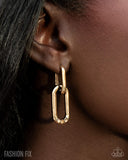 Lavish Links - Gold Hinge Hoops - Magnificent Musings August 2025 - Paparazzi Accessories - FF0825