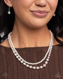 Radiant Range - Pink Crystal Beads White Pearl Necklace - Paparazzi Accessories FF1224