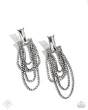 Resounding Radiance - Black Dangling Post Earrings - Magnificent Musings April 2025 - Paparazzi Accessories - FF0425