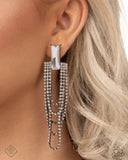 Resounding Radiance - Black Dangling Post Earrings - Magnificent Musings April 2025 - Paparazzi Accessories - FF0425