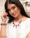 Retro Radical - Purple Bracelet - Glimpses of Malibu December 2025 FF1225 - Paparazzi Accessories