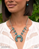 Rustic Route - Blue Necklace - Simply Santa Fe August 2025 - Paparazzi Accessories - FF0825