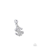 Shopping Spree - White - Rhodium Plated Charm