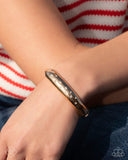 Soft Sparkle - Gold Hinge Bracelet  - Glimpses of Malibu April 2025 - Paparazzi Accessories - FF0425