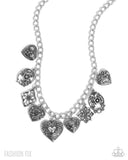 Vintage Showdown - Silver Necklace - Glimpses of Malibu August 2025 - Paparazzi Accessories - FF0825