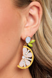 Slice of Summer - Yellow Paparazzi Lemon Earrings
