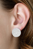 Radiant Ripples - White - Paparazzi Black Diamond Post Earring