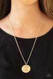 Light It Up - Gold - Paparazzi Accessories Inspirational Necklace