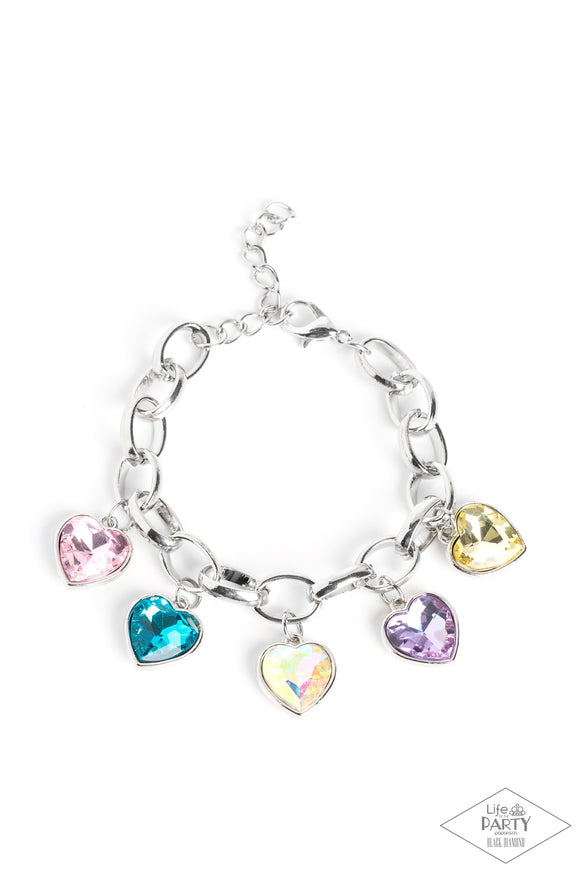 Candy Heart Charmer - Multi - Paparazzi Black Diamond Bracelet