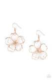 Petal Power - Rose Gold - Paparazzi Accessories Flower Earrings