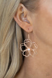 Petal Power - Rose Gold - Paparazzi Accessories Flower Earrings