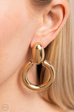 Ancient Artisan - Gold - Paparazzi Accessories Clip-on Earrings