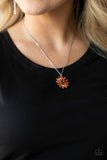 Formal Florals - Orange - Paparazzi Sunsflower Necklace