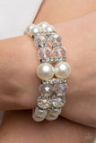 Timelessly Tea Party - White - Paparazzi Pearl Stretch Bracelet
