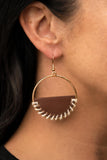 Lavishly Laid Back - Brown Leather Earrings - Paparazzi Accessories