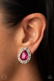 Haute Happy Hour - Pink - Paparazzi Accessories Clip-on Earrings