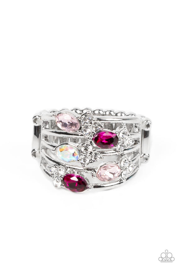 Ethereal Escapade - Pink - Paparazzi Iridescent Ring