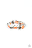 Canyon Cavern - Orange - Paparazzi Orange Stone Stretch Bracelet