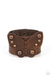 Butterfly Farm - Copper - Paparazzi Butterfly Leather Wrap Bracelet