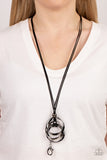 Harmonious Hardware - Black - Paparazzi Lanyard