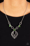 Contemporary Connections - Green - Paparazzi Necklace