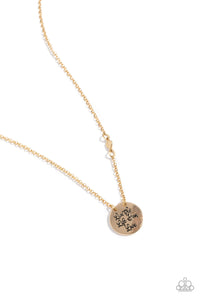 Live The Life You Love - Gold - Paparazzi Accessories Inspirational Necklace