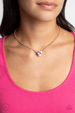 Flirty Fiancé - Gold - Paparazzi Choker Heart Bling Neck;ace