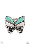 Wild Wings - Blue - Paparazzi Turquoise Butterfly Ring