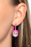 Call Me TRENDY - Pink Dipped Hoop Earrings - Paparazzi Accessories