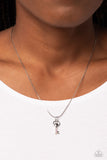 LOVE-Locked - Multi - Paparazzi Dainty Iridescent Key Necklace