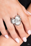 Tropical Trillium - White Flower Ring - Paparazzi Accessories