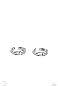 Stud Story - Silver- Paparazzi Accessories Cuff Earrings