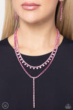Champagne Night - Pink Paparazzi Accessories Pink Dipped Metal Necklace