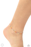 Sweetest Daydream - Pink - Paparazzi Seedbead Flower Anklet