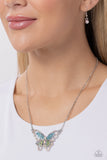 Weekend WINGS - Multi - Paparazzi Iridescent Butterfly Necklace