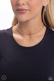 Dream Duo - Gold - Paparazzi Abstract Choker Necklace