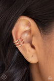 Metro Mashup - Gold - Paparazzi Cuff Earrings