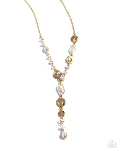 Executive Expression - Gold - Paparazzi Pearl Necklace