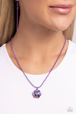 Sprinkle of Simplicity - Purple - Paparazzi Hexagon Necklace