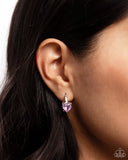 High Nobility - Pink - Paparazzi Heart Hinge Hoops