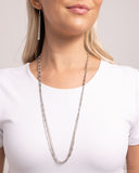 Dainty Dare - Silver - Paparazzi layered necklace